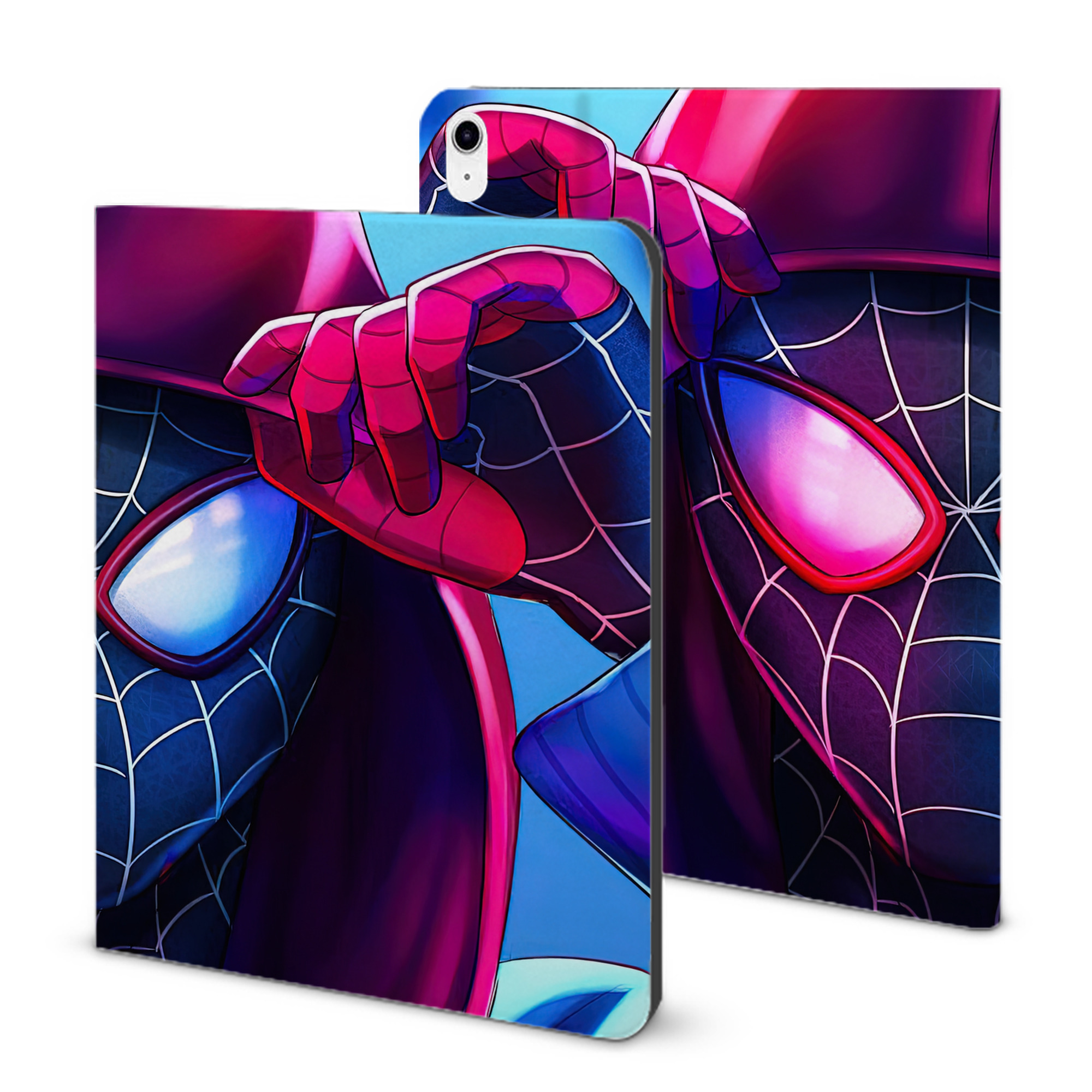 （画像用） Spider Man スパイダーマン IPad ケース ブック型 PUレザー TPU 耐衝撃 軽量 薄型 ペン収納なし 全面保護 IPad 各モデル対応